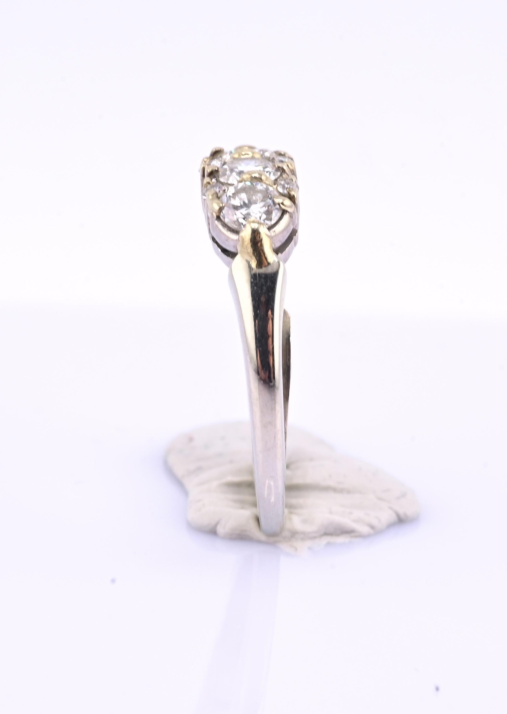 18K White Gold IGI Certified Diamond Ring 1.00 TCW VS Clarity Ring Size 7.75