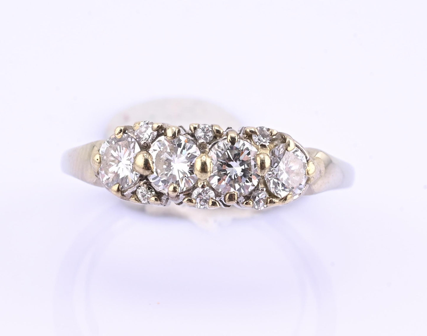 18K White Gold IGI Certified Diamond Ring 1.00 TCW VS Clarity Ring Size 7.75