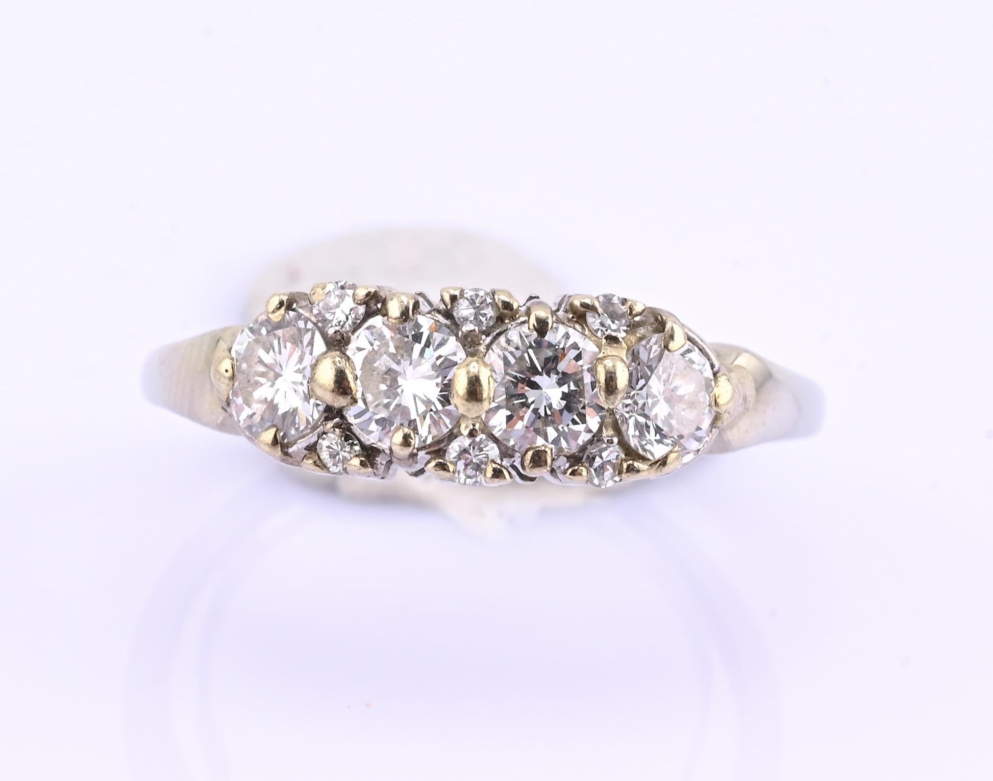 18K White Gold IGI Certified Diamond Ring 1.00 TCW VS Clarity Ring Size 7.75