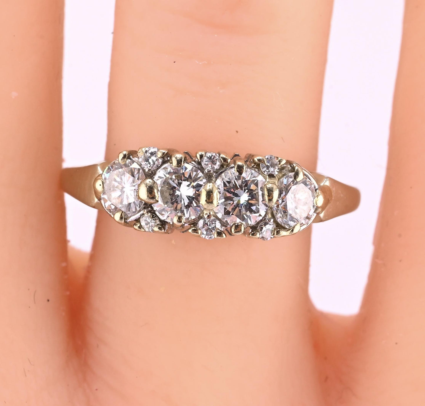 18K White Gold IGI Certified Diamond Ring 1.00 TCW VS Clarity Ring Size 7.75