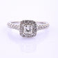 14K White Gold IGI Certified Natural Diamond Halo Ring 0.95 TCW Size 6
