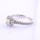 14K White Gold IGI Certified Natural Diamond Halo Ring 0.95 TCW Size 6