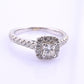 14K White Gold IGI Certified Natural Diamond Halo Ring 0.95 TCW Size 6
