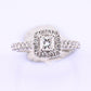 14K White Gold IGI Certified Natural Diamond Halo Ring 0.95 TCW Size 6