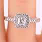 14K White Gold IGI Certified Natural Diamond Halo Ring 0.95 TCW Size 6