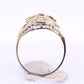 18K White Gold Ruby & Sapphire Ring Art Deco Period IGI Certified Ring Size 9.25