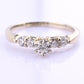 14K Yellow Gold 5-Diamond Ring 0.63 Carats Natural Diamonds Ring Size 9.5