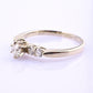 14K Yellow Gold 5-Diamond Ring 0.63 Carats Natural Diamonds Ring Size 9.5