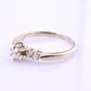 14K Yellow Gold 5-Diamond Ring 0.63 Carats Natural Diamonds Ring Size 9.5