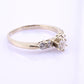 14K Yellow Gold 5-Diamond Ring 0.63 Carats Natural Diamonds Ring Size 9.5