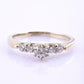 14K Yellow Gold 5-Diamond Ring 0.63 Carats Natural Diamonds Ring Size 9.5