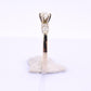 14K Yellow Gold 5-Diamond Ring 0.63 Carats Natural Diamonds Ring Size 9.5