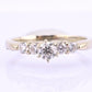 14K Yellow Gold 5-Diamond Ring 0.63 Carats Natural Diamonds Ring Size 9.5