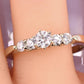 14K Yellow Gold 5-Diamond Ring 0.63 Carats Natural Diamonds Ring Size 9.5