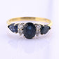 18K Gold IGI Certified Sapphire Ring VS Diamonds IGI Certified Ring Size 7.75