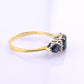 18K Gold IGI Certified Sapphire Ring VS Diamonds IGI Certified Ring Size 7.75