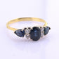 18K Gold IGI Certified Sapphire Ring VS Diamonds IGI Certified Ring Size 7.75