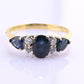 18K Gold IGI Certified Sapphire Ring VS Diamonds IGI Certified Ring Size 7.75
