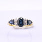 18K Gold IGI Certified Sapphire Ring VS Diamonds IGI Certified Ring Size 7.75
