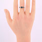 18K Gold IGI Certified Sapphire Ring VS Diamonds IGI Certified Ring Size 7.75