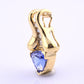 14K Yellow Gold Tanzanite & Diamond Pendant 2.20 Ct Tanzanite IGI Certified