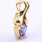 14K Yellow Gold Tanzanite & Diamond Pendant 2.20 Ct Tanzanite IGI Certified
