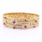 Important French 18K Gold Diamond & Ruby Bracelet | Attrib. Andre Vassort Paris
