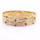 Important French 18K Gold Diamond & Ruby Bracelet | Attrib. Andre Vassort Paris