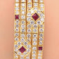 Important French 18K Gold Diamond & Ruby Bracelet | Attrib. Andre Vassort Paris