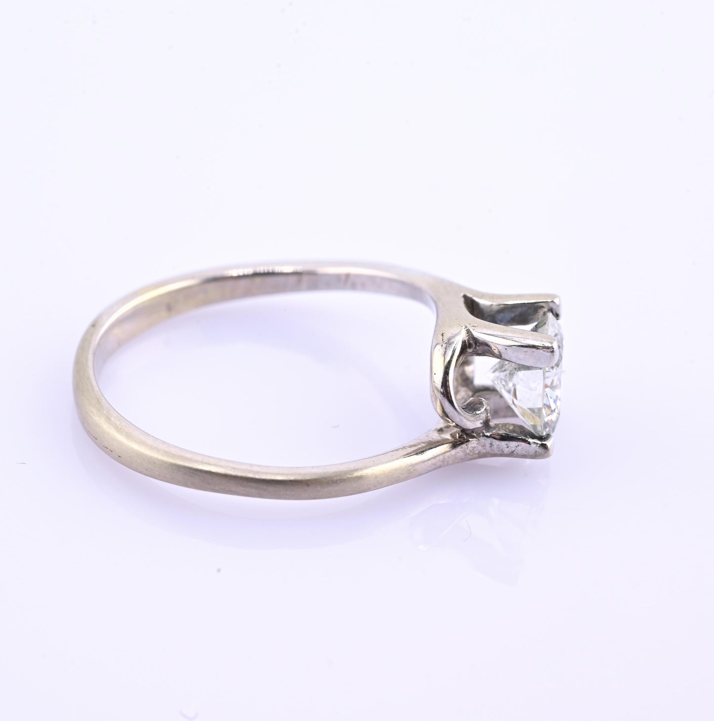 18K White Gold Solitaire Diamond Ring – 0.75 Carat, IGI Certified, Size 5