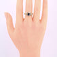 18K Yellow Gold 1.20ct Natural Blue Sapphire Diamond Ring Size 8 IGI Certified