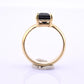 IGI Certified 14K Yellow Gold Green Tourmaline Ring – 3.00 CT Step Cut 4.50 DWT