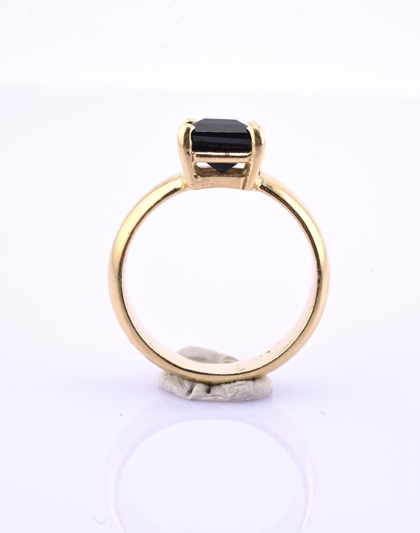 IGI Certified 14K Yellow Gold Green Tourmaline Ring – 3.00 CT Step Cut 4.50 DWT