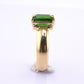 IGI Certified 14K Yellow Gold Green Tourmaline Ring – 3.00 CT Step Cut 4.50 DWT