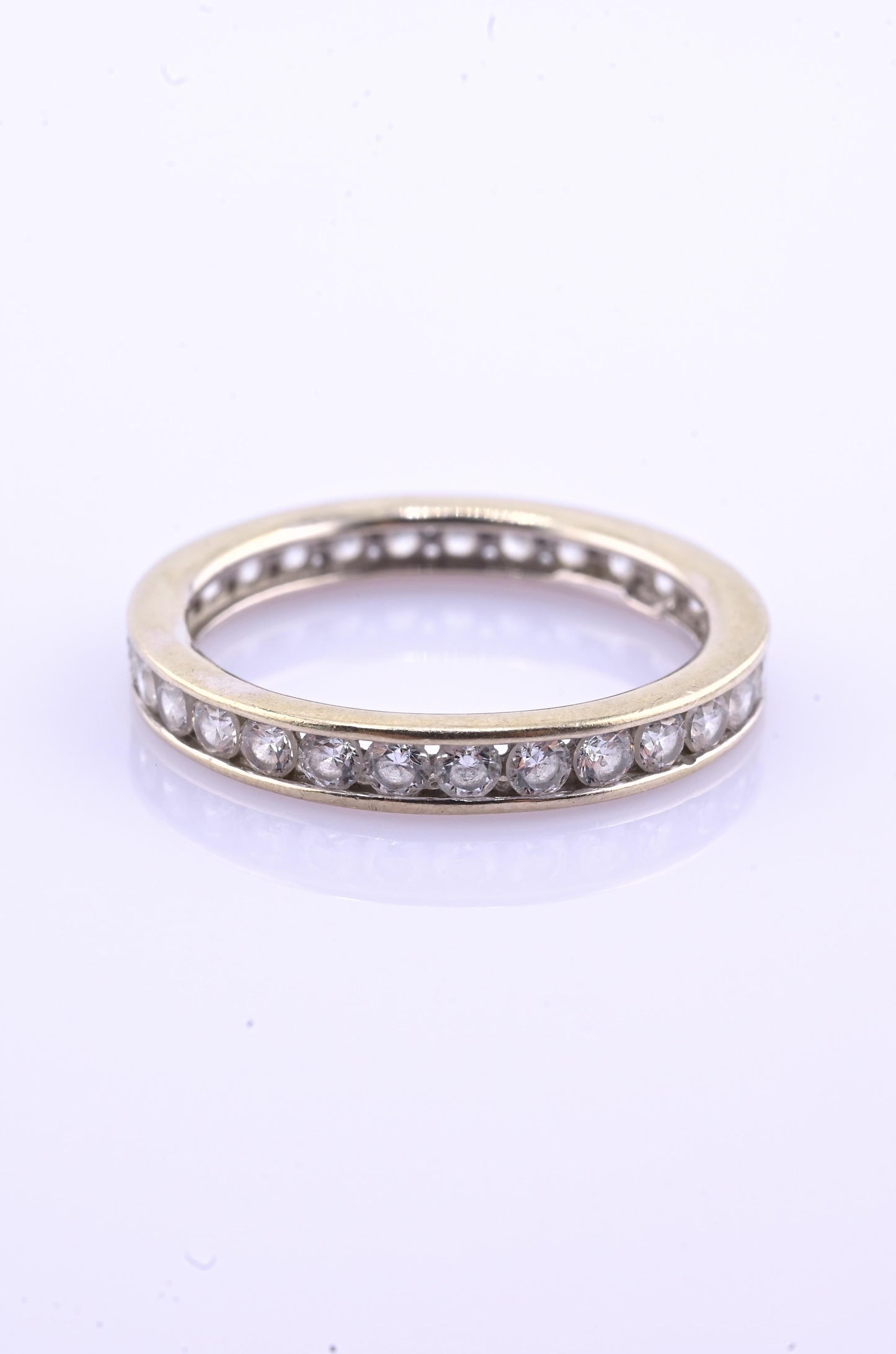 14K White Gold Diamond Eternity Band Ring 0.44 CTW Near Colorless Size 6
