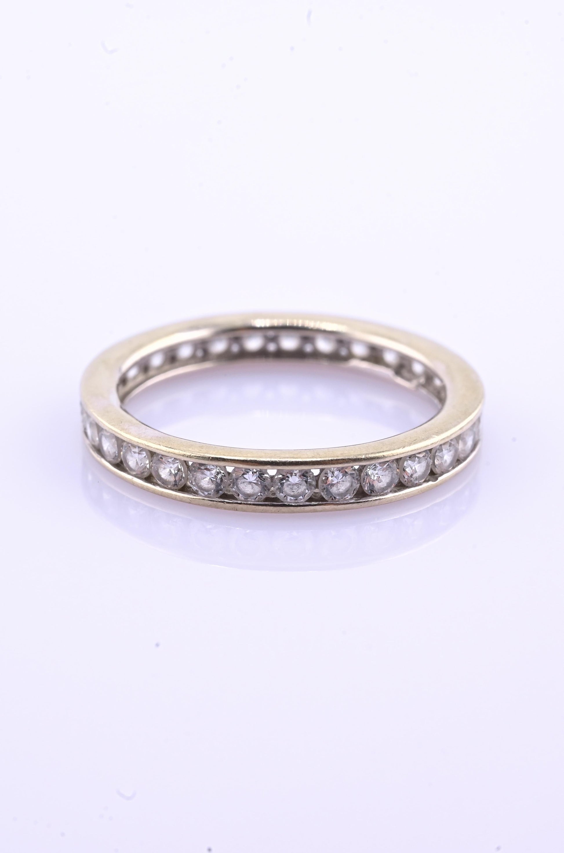 14K White Gold Diamond Eternity Band Ring 0.44 CTW Near Colorless Size 6