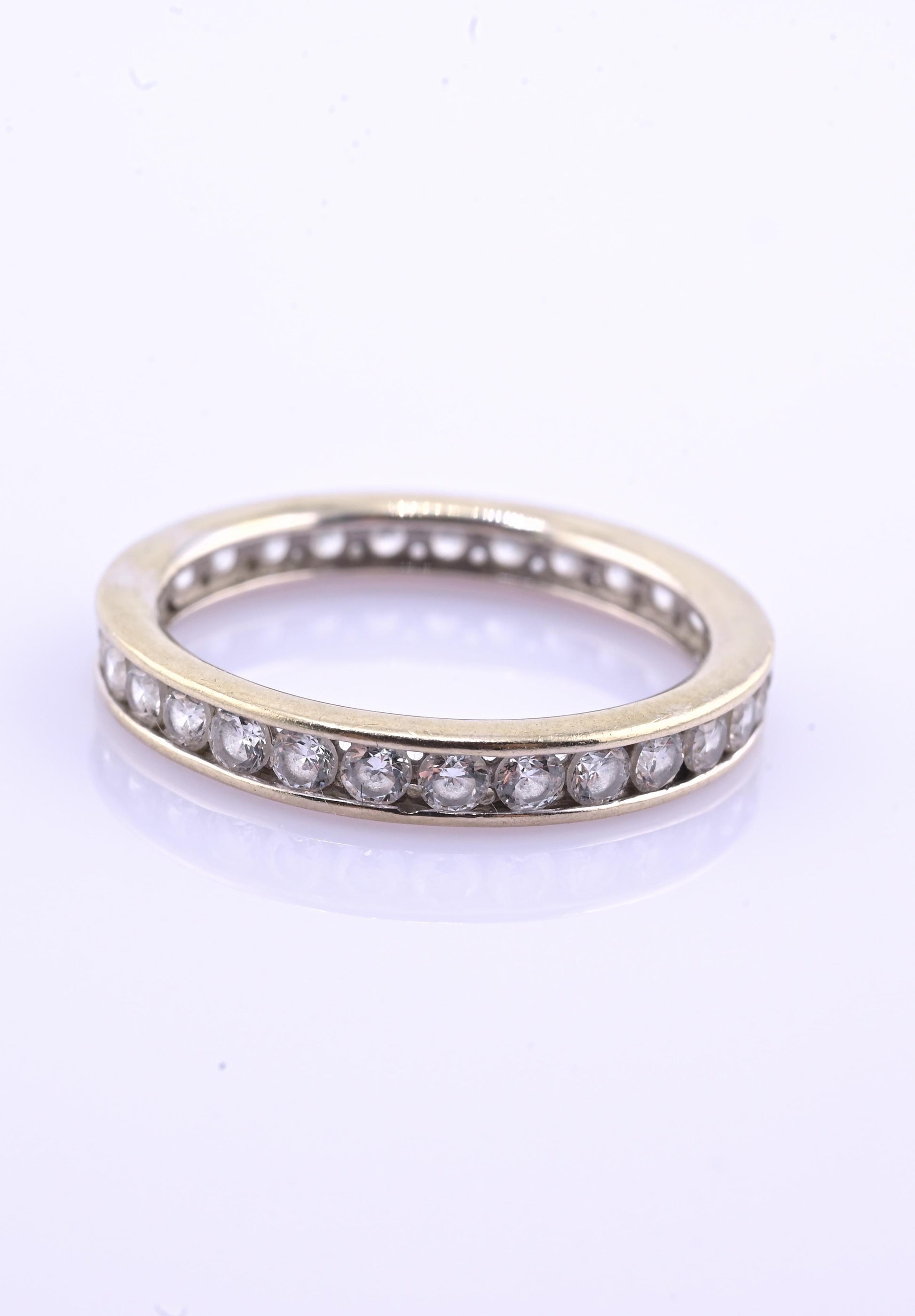 14K White Gold Diamond Eternity Band Ring 0.44 CTW Near Colorless Size 6
