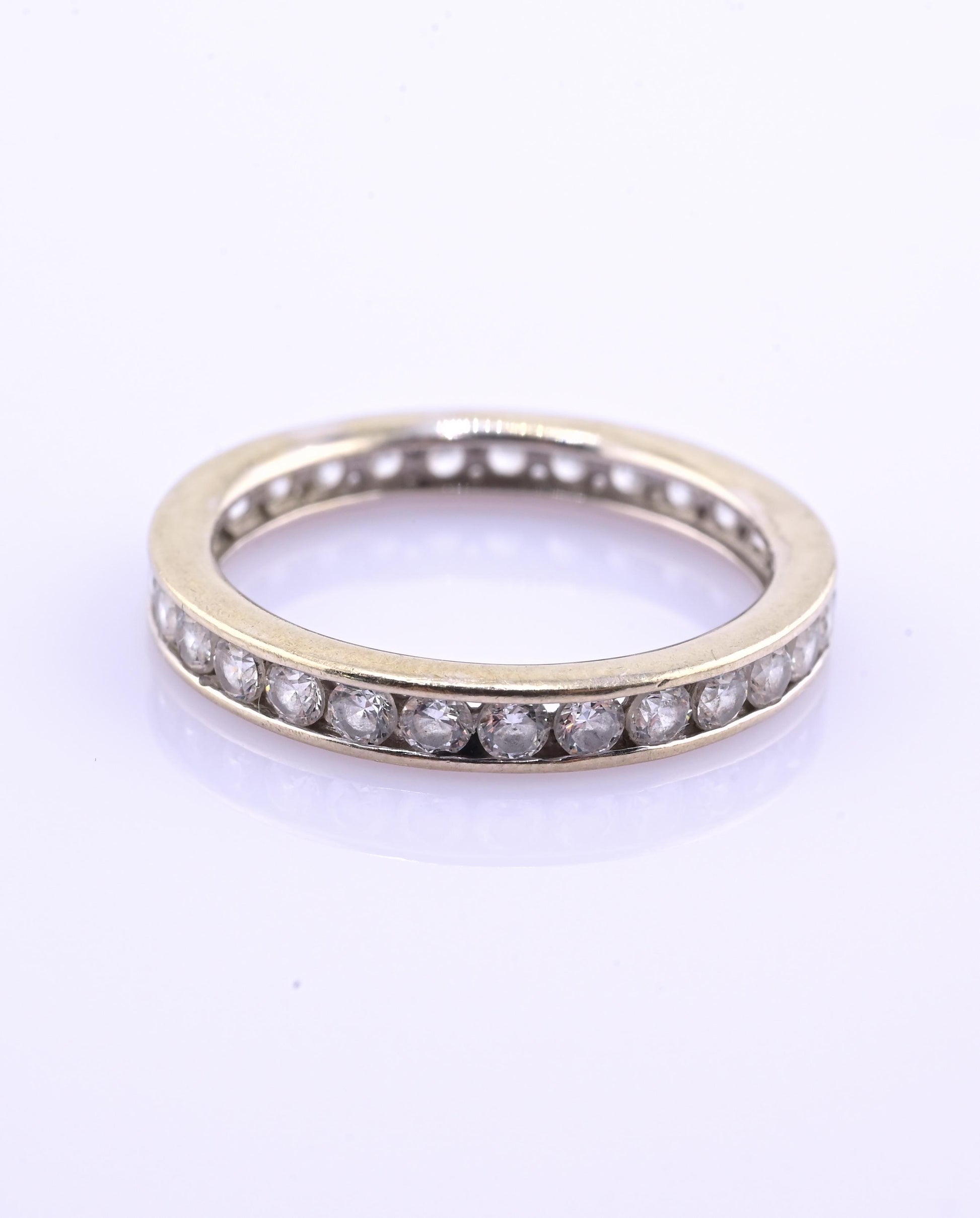 14K White Gold Diamond Eternity Band Ring 0.44 CTW Near Colorless Size 6
