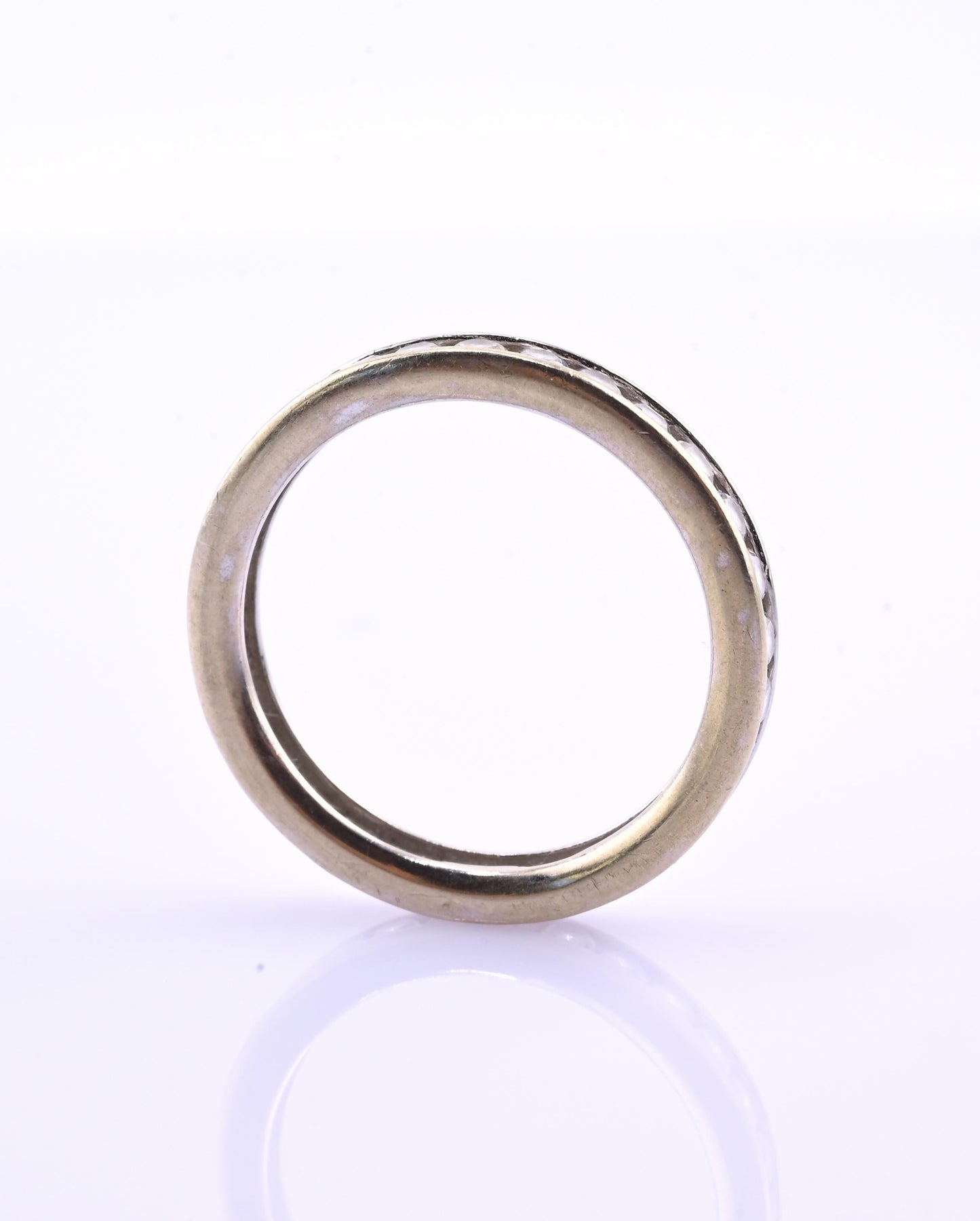 14K White Gold Diamond Eternity Band Ring 0.44 CTW Near Colorless Size 6