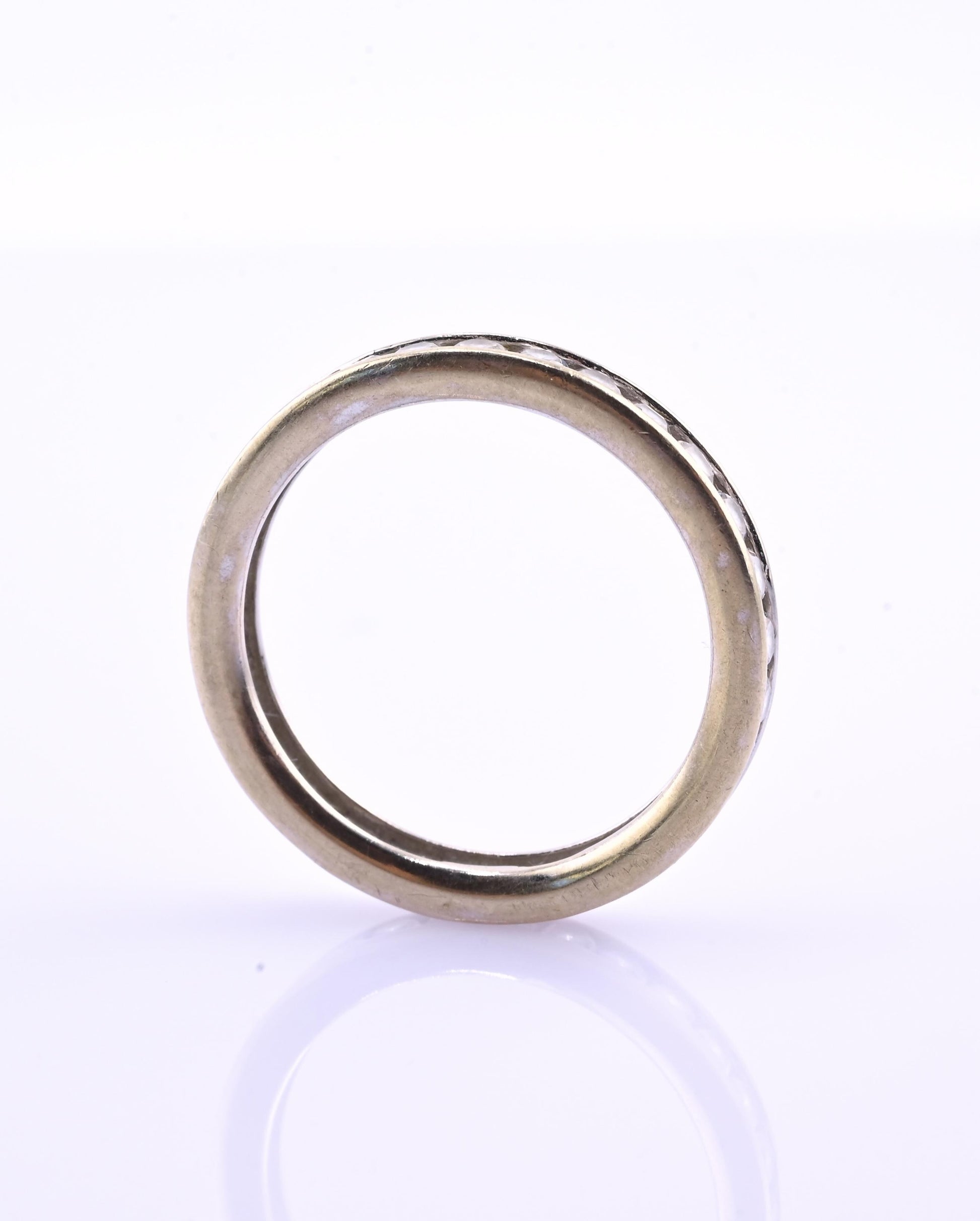 14K White Gold Diamond Eternity Band Ring 0.44 CTW Near Colorless Size 6