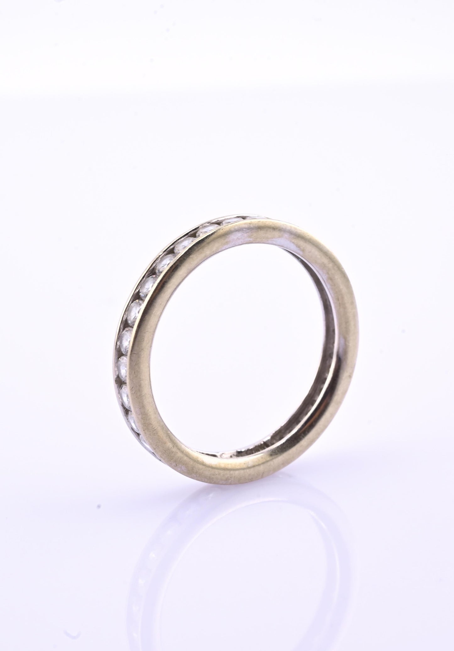 14K White Gold Diamond Eternity Band Ring 0.44 CTW Near Colorless Size 6