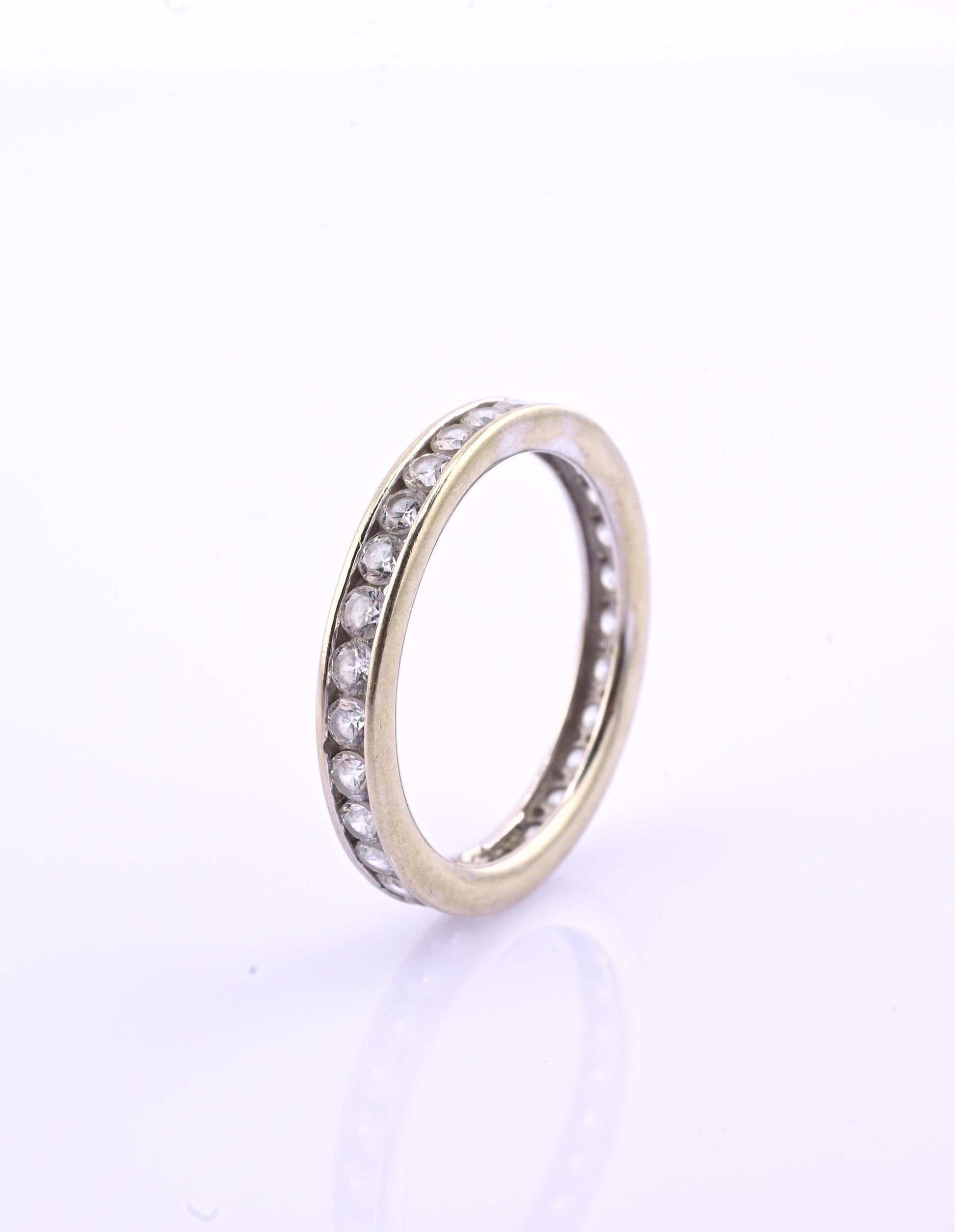 14K White Gold Diamond Eternity Band Ring 0.44 CTW Near Colorless Size 6
