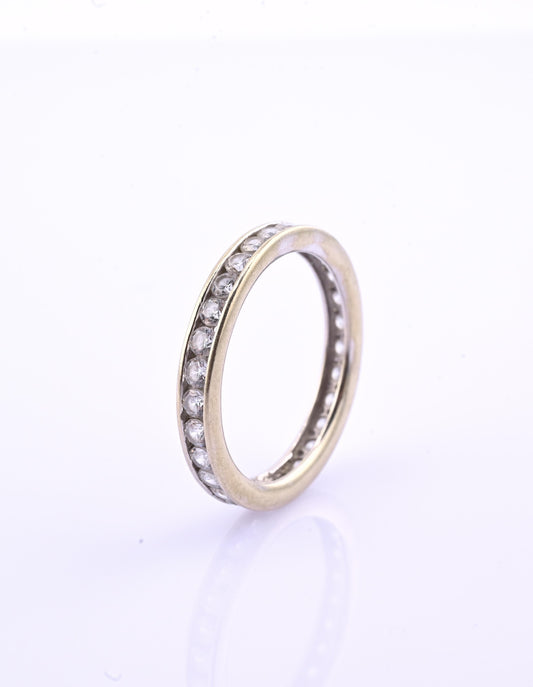 14K White Gold Diamond Eternity Band Ring 0.44 CTW Near Colorless Size 6