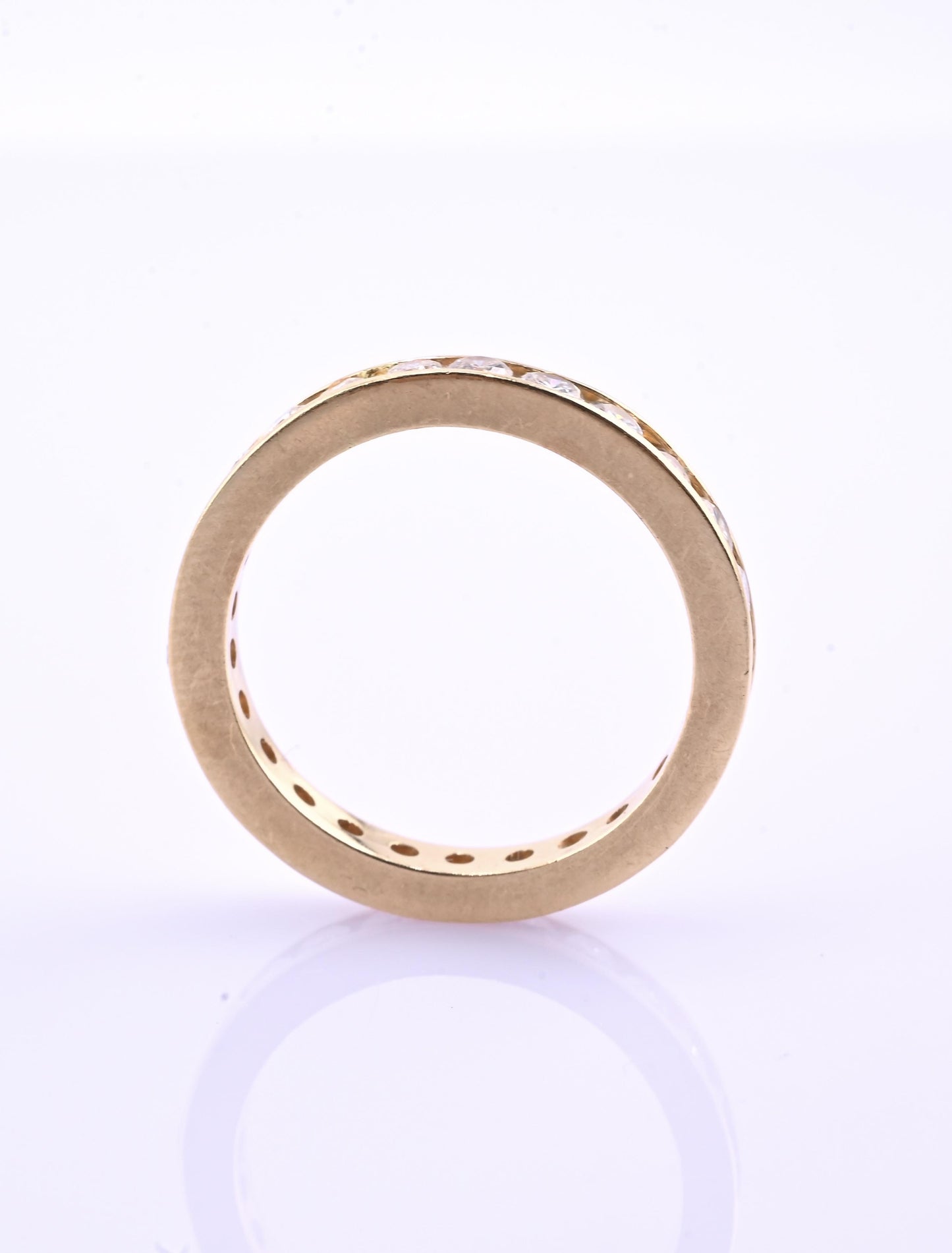 14K Yellow Gold Diamond Eternity Band Ring 0.75 CTW Near Colorless Size 6