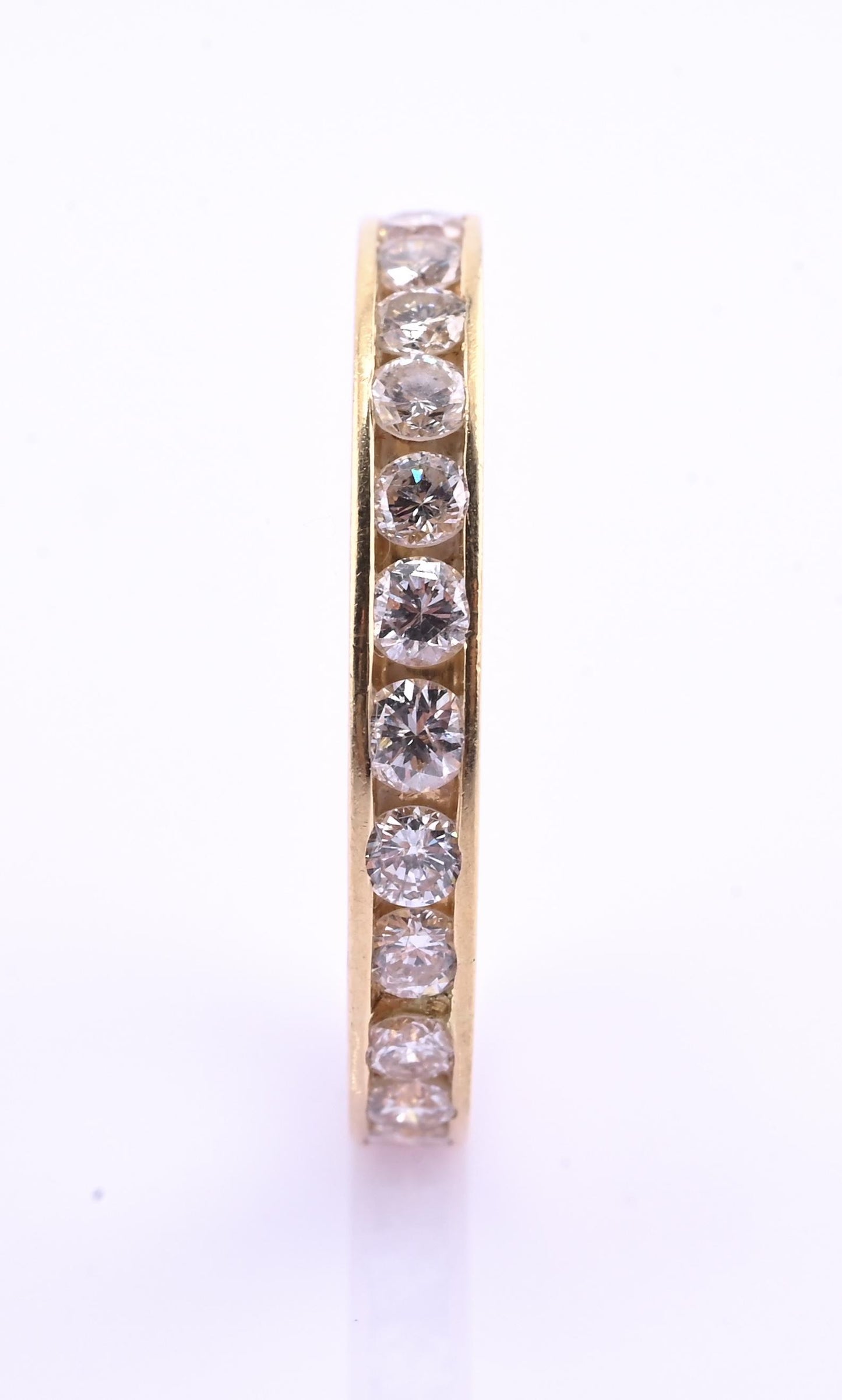 14K Yellow Gold Diamond Eternity Band Ring 0.75 CTW Near Colorless Size 6
