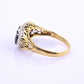 IGI Certified 14K Yellow & White Gold Sapphire Diamond Ring 1.96 CTW Size 8