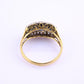IGI Certified 14K Yellow & White Gold Sapphire Diamond Ring 1.96 CTW Size 8