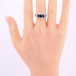 IGI Certified 14K Yellow & White Gold Sapphire Diamond Ring 1.96 CTW Size 8