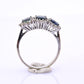 14K White Gold Ring 2.10ct Natural Blue Sapphires & 0.44ct Diamond Accent