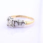 IGI Certified 14K Yellow & White Gold Ring Natural Diamonds Ring Size 4.5